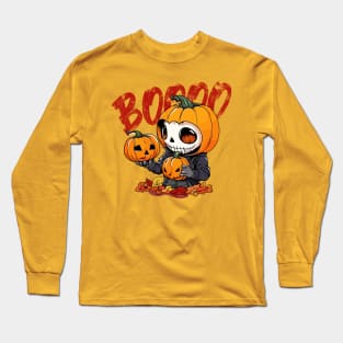 boo halloween pumpkin Long Sleeve T-Shirt